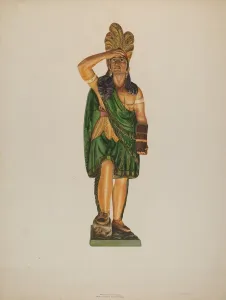 Cigar Store Indian, c. 1937. Creator: Einar Heiberg