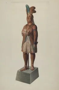 Cigar Store Indian, c. 1937. Creator: Henry Murphy