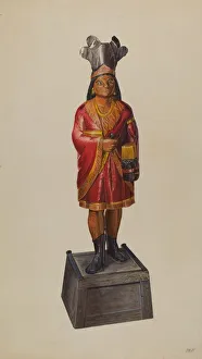 Cigar Store Indian, c. 1937. Creator: Henry Tomaszewski