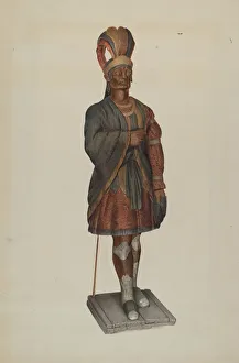 Cigar Store Indian, c. 1937. Creator: John Sullivan
