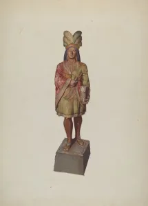 Cigar Store Indian, c. 1937. Creator: Joseph Goldberg
