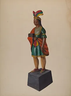 Cigar Store Indian, c. 1937. Creator: Richard F. Smith