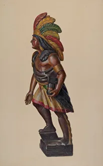 Cigar Store Indian, c. 1937. Creator: Walter Hochstrasser