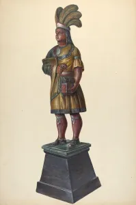 Cigar Store Indian, c. 1937. Creator: Walter Hochstrasser