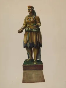 Cigar Store Indian, c. 1937. Creator: Walter Hochstrasser