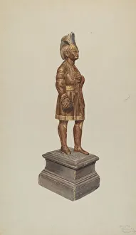 Cigar Store Indian, c. 1938. Creator: Henry Murphy