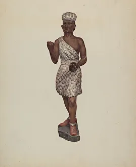 Cigar Store Indian, c. 1938. Creator: Jane Iverson