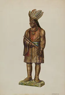 Cigar Store Indian, c. 1939. Creator: Gerald Transpota