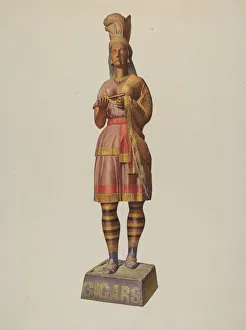 Cigar Store Indian, c. 1940. Creator: Robert W. R. Taylor