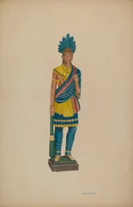 Cigar Store Indian, c. 1941. Creator: LeRoy Griffith