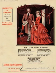 London Charivari Gallery: Cigarettes by Abdulla - Red Letter Days: Betrothed, 1938