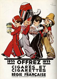 Smoker Collection: Cigarettes de la re?gie Franc?aise, 1932. Creator: Vincent, Rene (1879-1936)