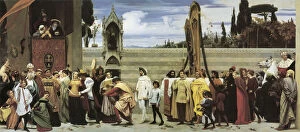 Baronaron Collection: Cimabues Celebrated Madonna is carried in Procession through the Streets of Florence, 1853-1855