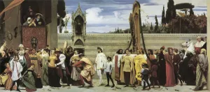 Lord Frederic Leighton Prints: Cimabues Celebrated Madonna is carried in Procession through the Streets of Florence