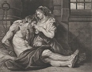 Chain Prints: Cimon and Pero, ca. 1650-80. Creator: Cornelis van Caukercken