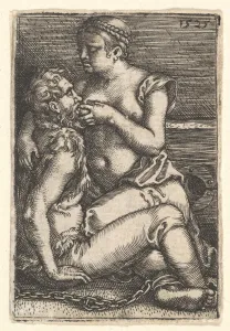 Chain Prints: Cimon and Pero, mid-17th century. Creator: Barthel Beham