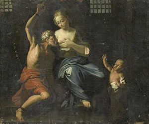Chains Prints: Cimon and Pero (Roman Charity), 1670-1750. Creator: Unknown