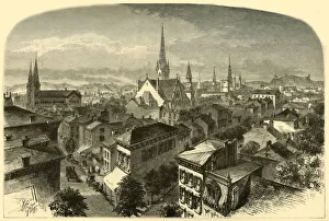 Steeple Collection: Cincinnati, View from the Carlisle Hotel, 1874. Creator: Alfred Waud