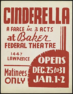 Panto Prints: Cinderella, Denver, 1936. Creator: Unknown