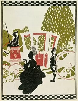 Cinderella Leaving the Ball from Cinderalla pub. 1919 (colour lithograph)