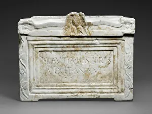 Cinerary Urn of Plautia Hesperis, 1st century. Creator: Unknown Cinerary Urn of Plautia Hesperis, 1st century. Creator: Unknown