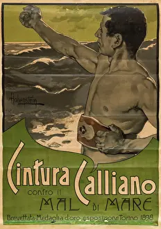 Seasickness Prints: Cintura Calliano - Contro il Mal di Mare, 1898. Creator: Hohenstein, Adolfo (1854-1928)