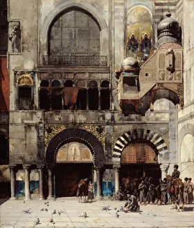 Pigeons Prints: Circassian Cavalry Awaiting their Commanding Officer at the Door of a Byzantine Monument