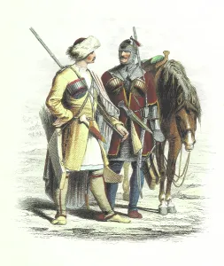 Jackets Prints: Circassian soldiers [?], 1855. Creator: Boyer