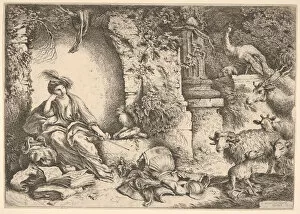 Castiglione Gallery: Circe changing the companions of Ulysses into beasts, 1650-1651