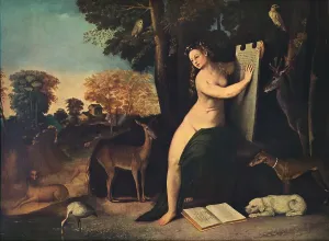 Cairns Prints: Circe and Her Lovers in a Landscape, c1525. Artist: Dosso Dossi