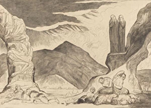 Dante Alighieri Collection: The Circle of the Falsifiers: Dante and Virgil Covering their Noses because of the stench