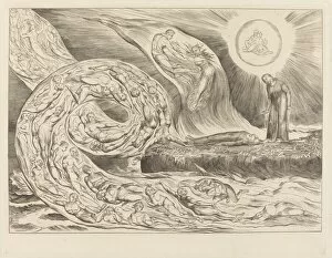 Dante Alighieri Collection: The Circle of the Lustful: Paolo and Francesca, 1827. Creator: William Blake