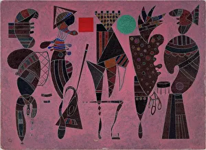 Circle and Square, 1943. Creator: Kandinsky, Wassily Vasilyevich (1866-1944)