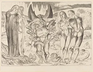 The Circle of the Thieves; Agnolo Brunelleschi Attacked by a Six-Footed Serpent, 1827 The Circle of the Thieves; Agnolo Brunelleschi Attacked by a Six-Footed Serpent, 1827