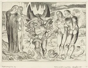 The Circle of the Thieves; Agnolo Brunelleschi Attacked by a Six-Footed Serpent, 1827