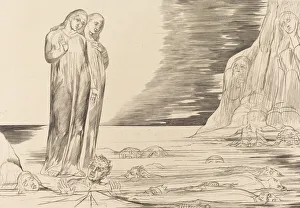Images Dated 6th July 2021: The Circle of the Traitors; Dantes Foot Striking Bocca degli Abbate, 1827