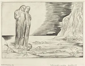 The Circle of the Traitors; Dantes Foot Striking Bocca degli Abbate, 1827