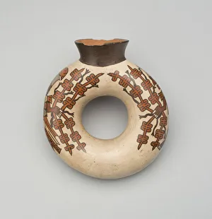 Circular Vessel Depicting Figures Holding Ceremonial Staffs, 180 B.C./A.D. 500 Circular Vessel Depicting Figures Holding Ceremonial Staffs, 180 B.C./A.D. 500