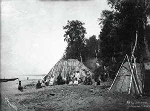 Mongolian Prints: Circum-Baikal trade route: Fishermen's camp
