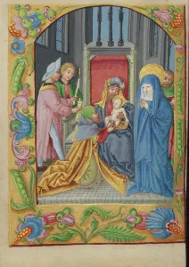 Cutting Prints: The Circumcision; Book of Hours, early 16th century. Creator: Unknown