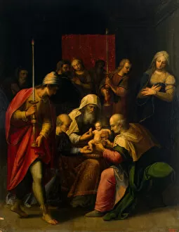 Circumcision Collection: The Circumcision, ca 1590. Artist: Carvajal, Luis de (1556-1607)