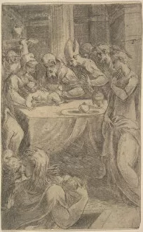 Circumcision Collection: The circumcision of Christ, ca 1542-46. Creator: Andrea Schiavone