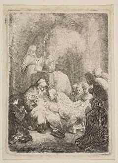 Circumcision Collection: The Circumcision: Small Plate, ca. 1630. Creator: Rembrandt Harmensz van Rijn