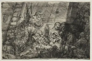The Circumcision In the Stable, 1654. Creator: Rembrandt van Rijn (Dutch, 1606-1669)