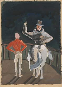 Cyprian Prints: Circus motif, 1936-1937. Creator: Cyprian Majernik