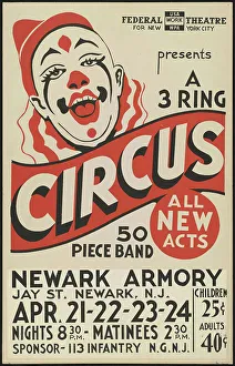 Face Paint Prints: Circus, Newark, NJ, [193-]. Creator: Unknown