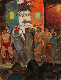 Caven Alvar Prints: Circus in Paris, 1913. Creator: Alvar Cawén