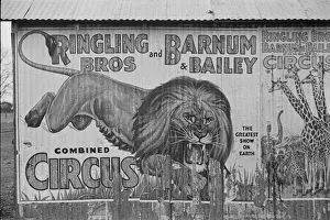 Evans Walker Prints: Circus poster, Alabama, 1936. Creator: Walker Evans