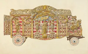 Frank M Keane Prints: Circus Wagon, c. 1938. Creator: Frank M Keane