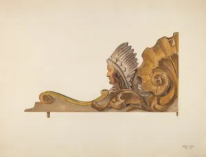 King Harry Prints: Circus Wagon Decorative Carving, 1935 / 1942. Creator: Harry King